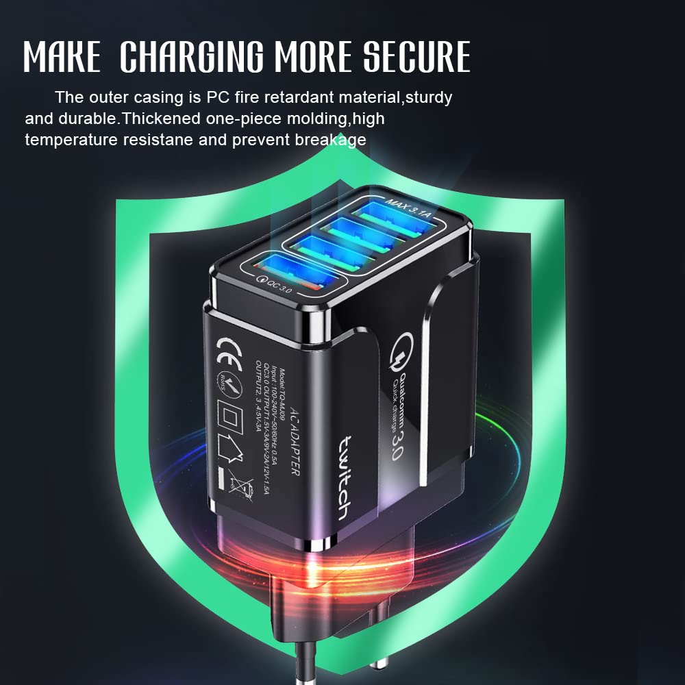 Caricabatterie Multiplo 4 Porte USB - 4A Totale, Per Smartphone E Tablet - Foto 12