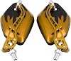 Universal Motorcycle Rearview Mirrors, Adjustable Aluminum Handlebar Mirrors with Flame Pattern, 10mm 8mm Fit for Scooters and Motorbikes