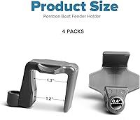 Vista 5 de Pontón - Clips para guardabarros para barcos para parachoques, soportes para boya y abrazadera/ajustador para rieles cuadrados, plástico ABS
