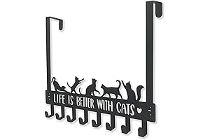 Black Cat Over the Door Hooks - A Purr-fect Addition to Your Home!