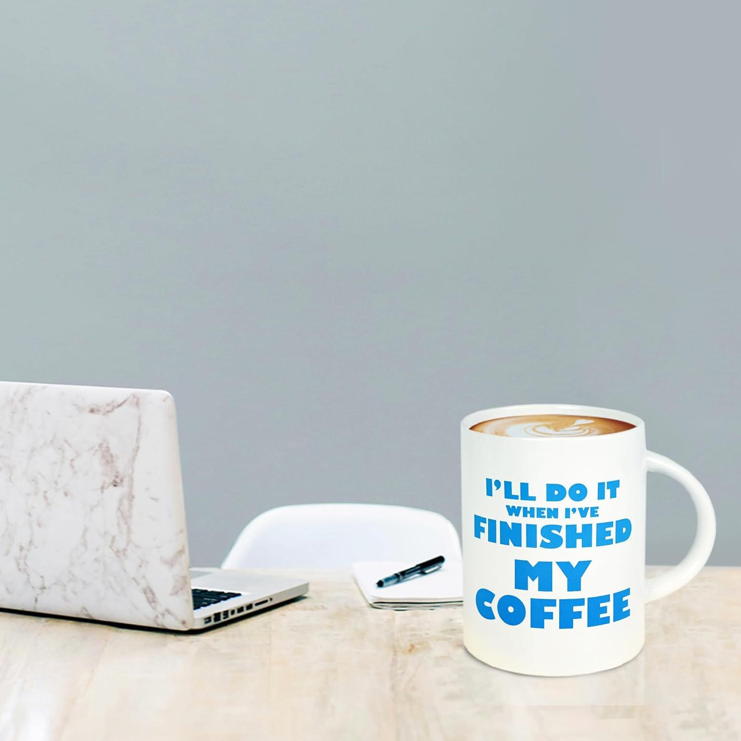 YOBRO Tazza da caffè gigante in ceramica, 67 Oz (2 l), grande e divertente, regalo originale per uomini, colleghi o ufficio, regalo divertente per ogni Anla (blu)