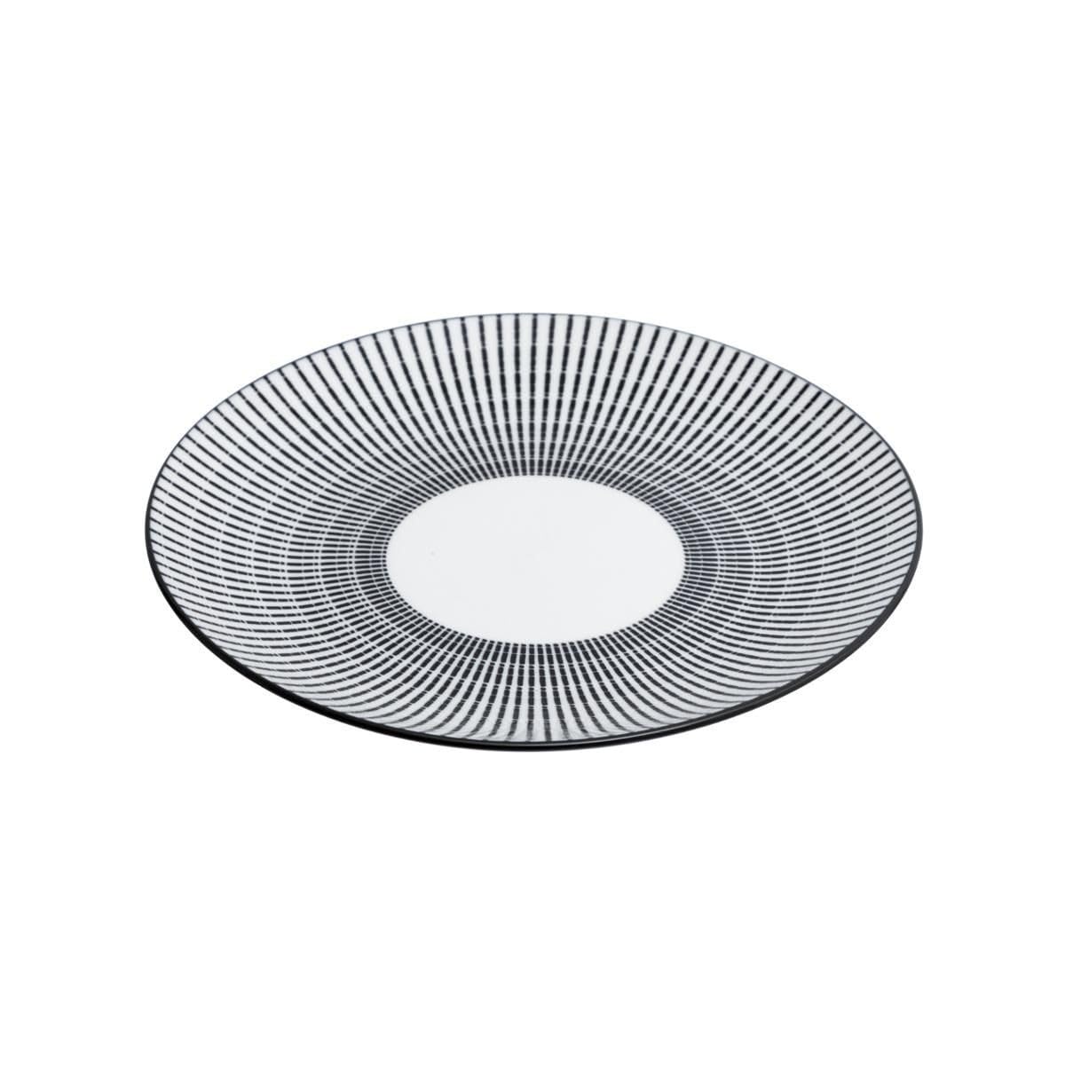 Secret de Gourmet - Service de Table 18 Pièces "Lunis" 27cm Noir & Blanc