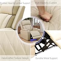 Vista 7 de Juego de sofá reclinable eléctrico, juego de sofá y silla reclinable de cuero, juegos de muebles de sala de estar, muebles de lujo de 3 piezas