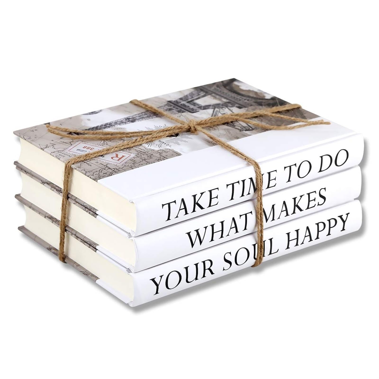 THE WHITE SHOPTHE WHITE SHOP Faux Book Decorative Box, Decorative Book Sets, Stylish Decorative Books, Hardcover Decorative Books, Stylish Design Book Stacks, Coffee Table and Bookshelf Display Books, 3 Pcs