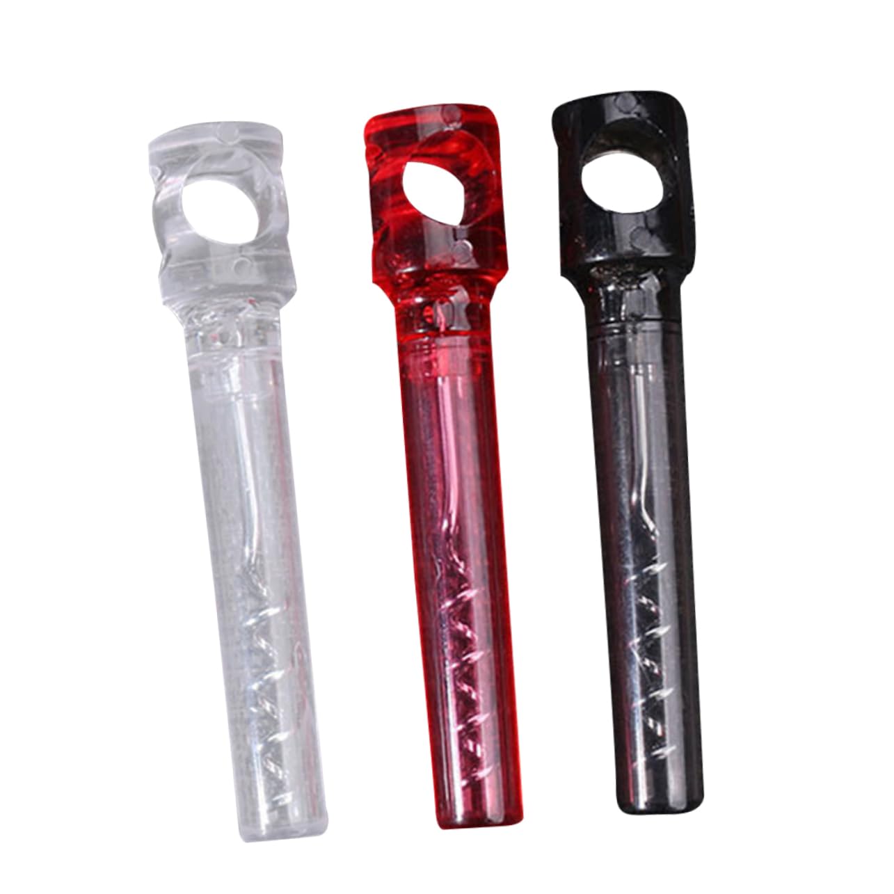 PRETYZOOM 3pcs Portable Wine Cork Opener Multifunctional Shape Bottle Easy to Clean Red Black and Transparent Colors