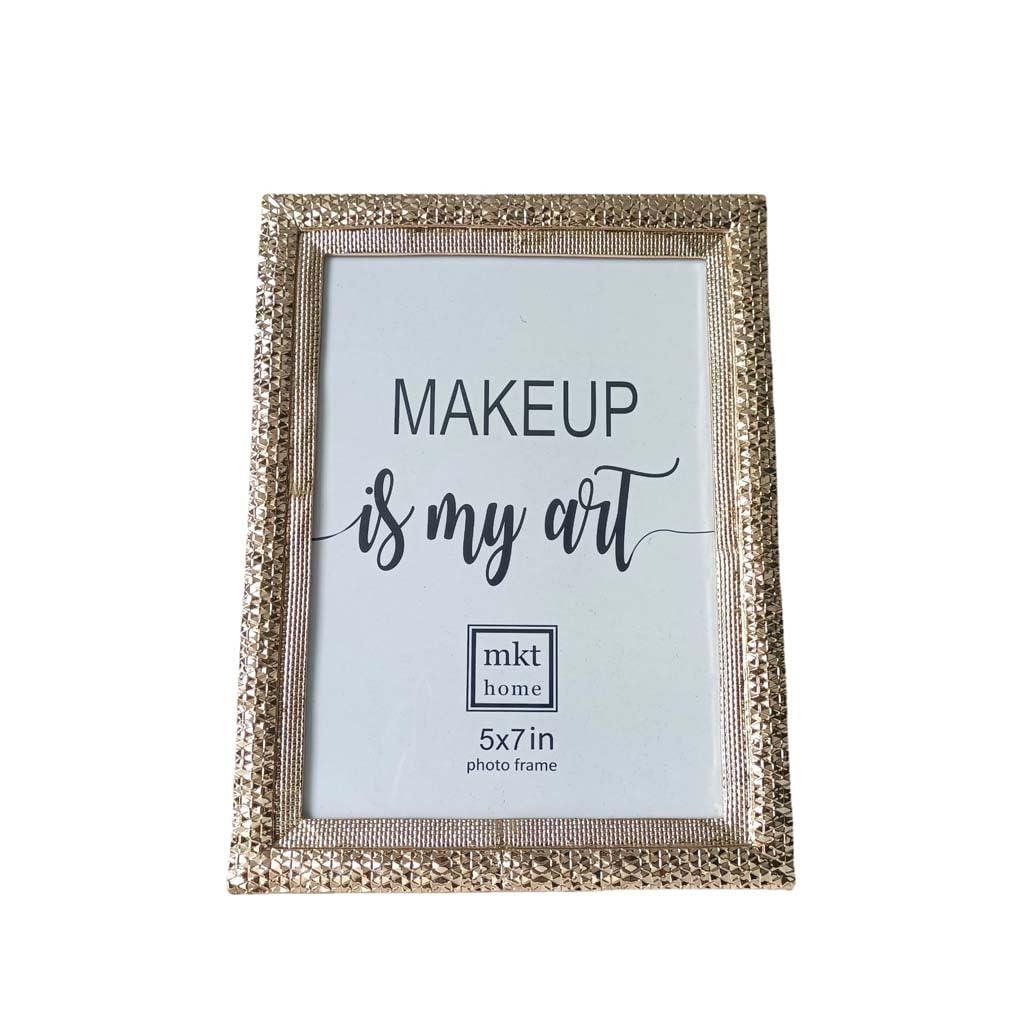 ZXWSTORE Light Gold Metal Photo Frame, 6/7-inch Table Decoration Photo Frame