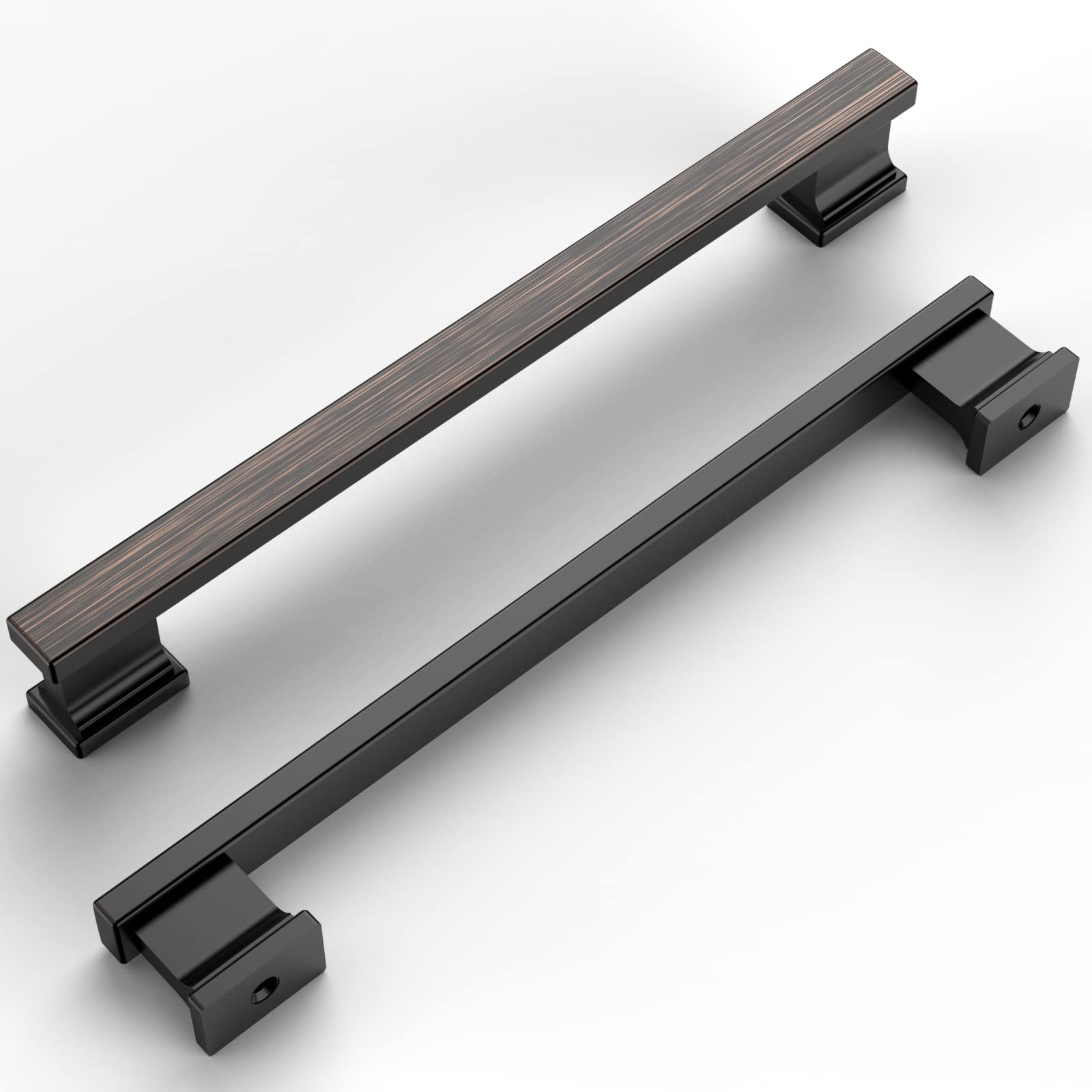 Poignées de meuble bronze huilé 128 mm au design raffiné 9Build