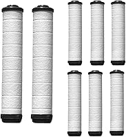 Vista 1 de Filtro de ducha para cabezal de ducha manual, juego de 8 filtros de repuesto de varios pisos para agua dura, elimina el cloro y las sustancias negro