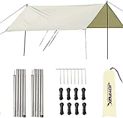 Joyfox Tenda Gazebo Para Barraca Camping, PortáTil Tela Toldo ProteçãO Uv 50+ Upf E ImpermeáVe (5 * 3m Branco)