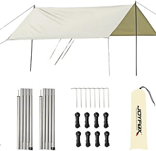 Joyfox Tenda Gazebo Para Barraca Camping, PortáTil Tela Toldo ProteçãO Uv 50+ Upf E ImpermeáVe (5 * 3m Branco)