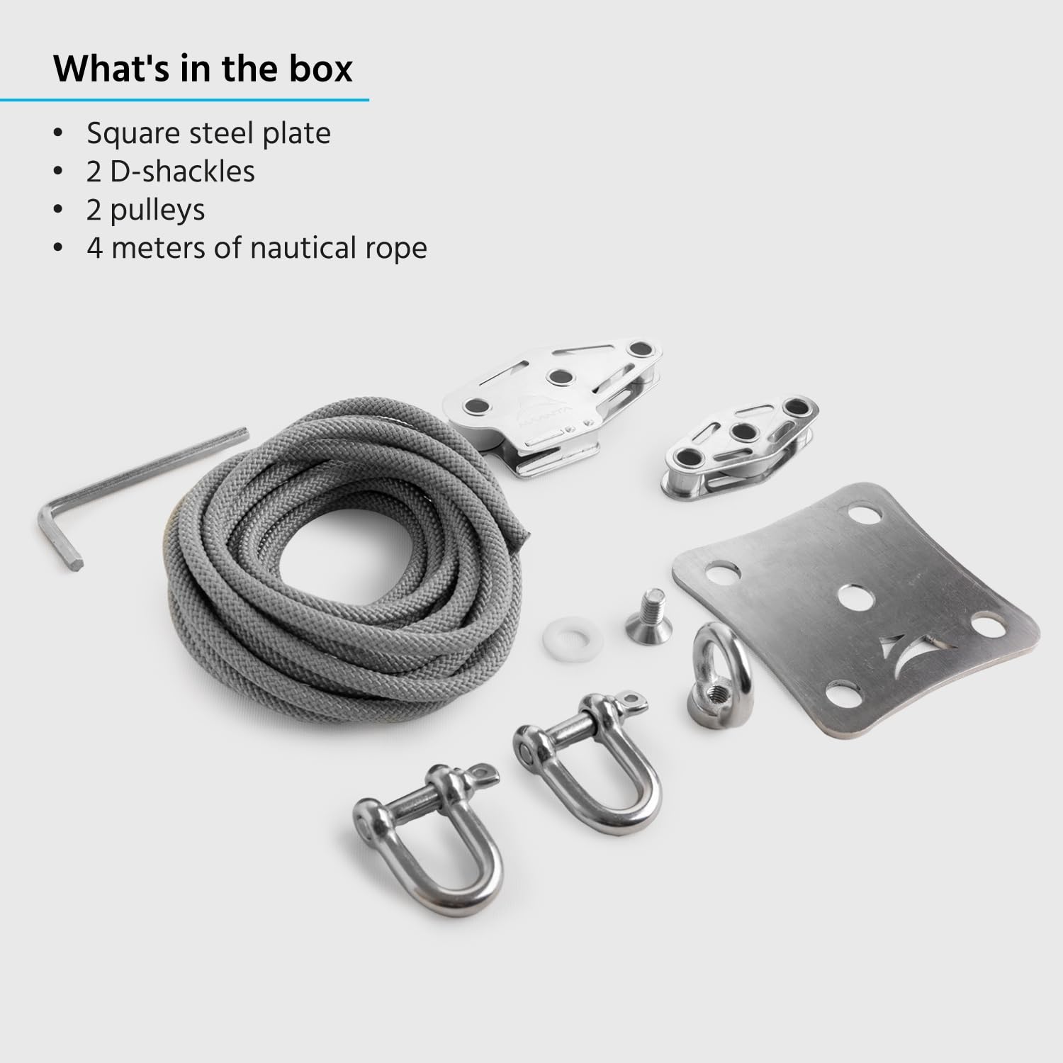 Anclaje de pared para velas de sombra (acero inoxidable, plata, 2 kits de pared Muscle x3 + 8 varillas roscadas + químico)