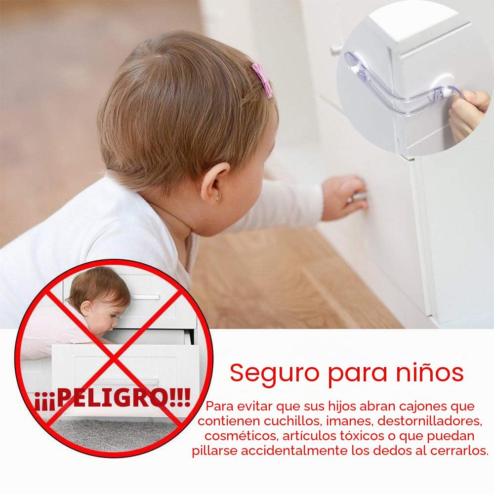 Kit Seguridad Bebe - Protector Enchufes para Bebés(20 Fundas + 5 Llaves)+12 x Bebé de Seguridad Bloqueo +8 x Protector de Seguridad para Niños