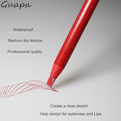 Miniatura 2 de Microblading - Lápiz de cejas impermeable para marcar, rellenar y contornar, maquillaje de tatuajes y maquillaje permanente, para cejas (5 unidades,