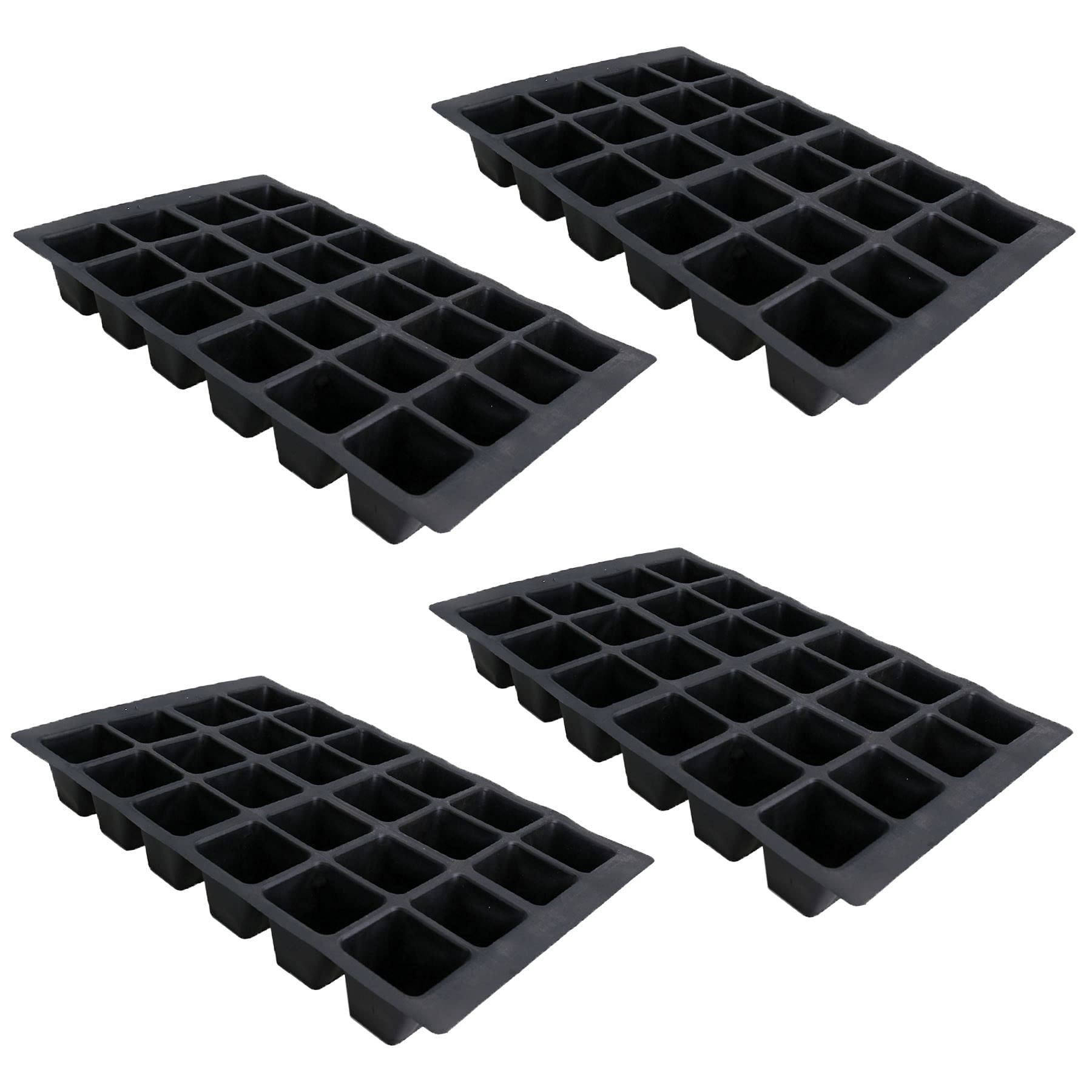 AB Tools 24 Cell Plant Trays Bedding Plant Pack Plastic Inserts Seed Tray Pots – 12 Trays