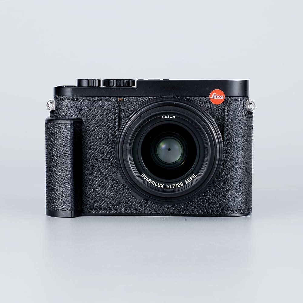SIUTATDSH Media Funda para cámara Leica Q3, Funda Protectora de Piel sintética auténtica de Metal Vintage, Elegante, portátil a Prueba de Golpes