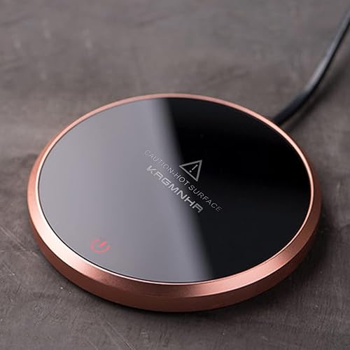 KRGMNHR - Calentador de tazas de café de 18 W, apagado automático, para uso en escritorio de oficina en casa, placa de calefacción eléctrica para