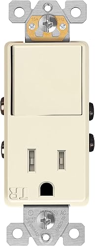 Miniatura 8 de ENERLITES Receptáculo decorativo combinado, grado residencialcomercial, 15A120V, toma de corriente 15A125V, certificación UL, 68625-I, 1 paquete,