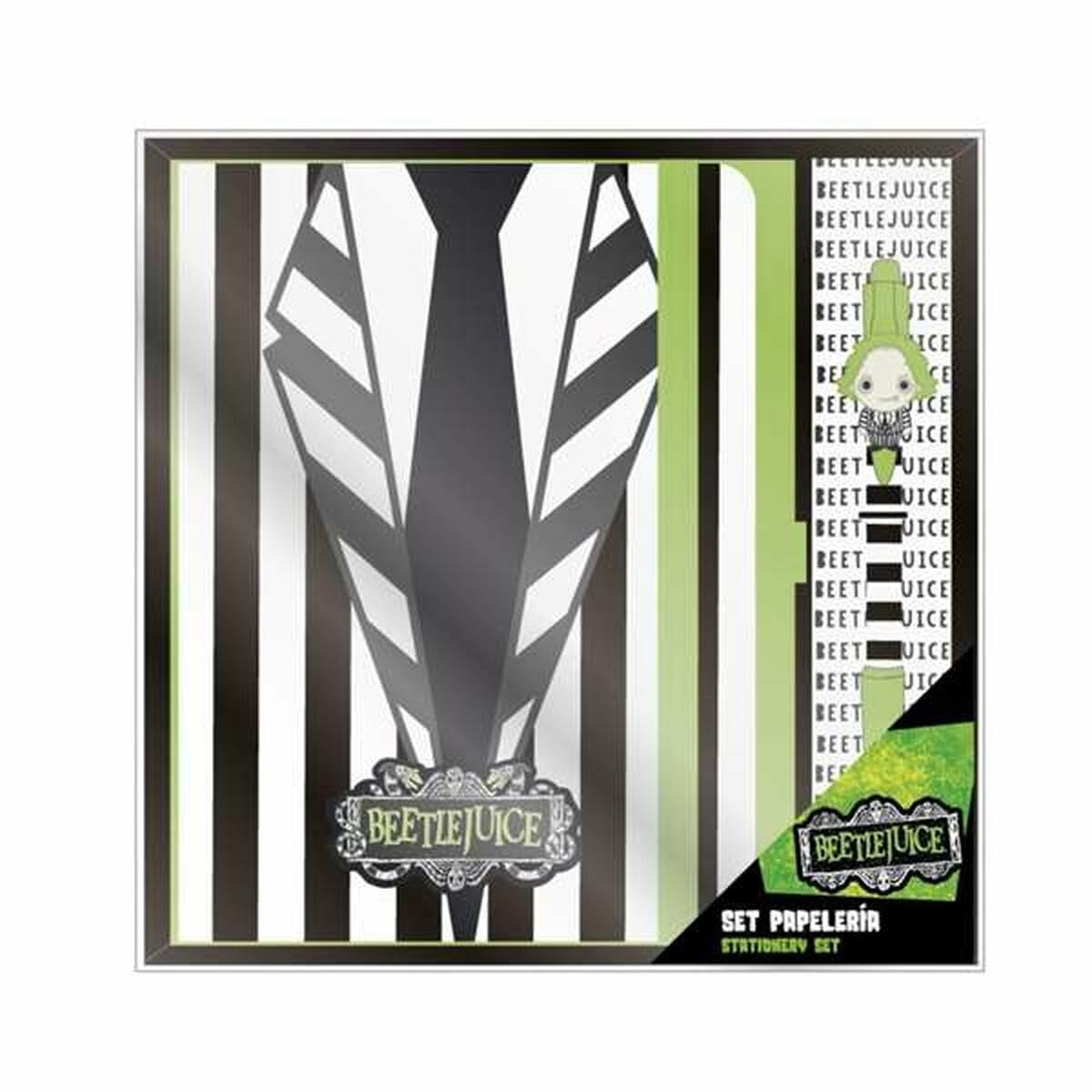 Cerdá- Beetlejuice Ballpoint Pen Stationery Set 22.0 X 22.0 X 2.5 Cm (2700001201)