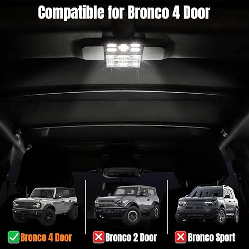 Miniatura 7 de Luces de techo traseras mejoradas, luces LED de cúpula de luz de lectura de cortesía, interruptor táctil LED, luces de carga interiores, accesorios