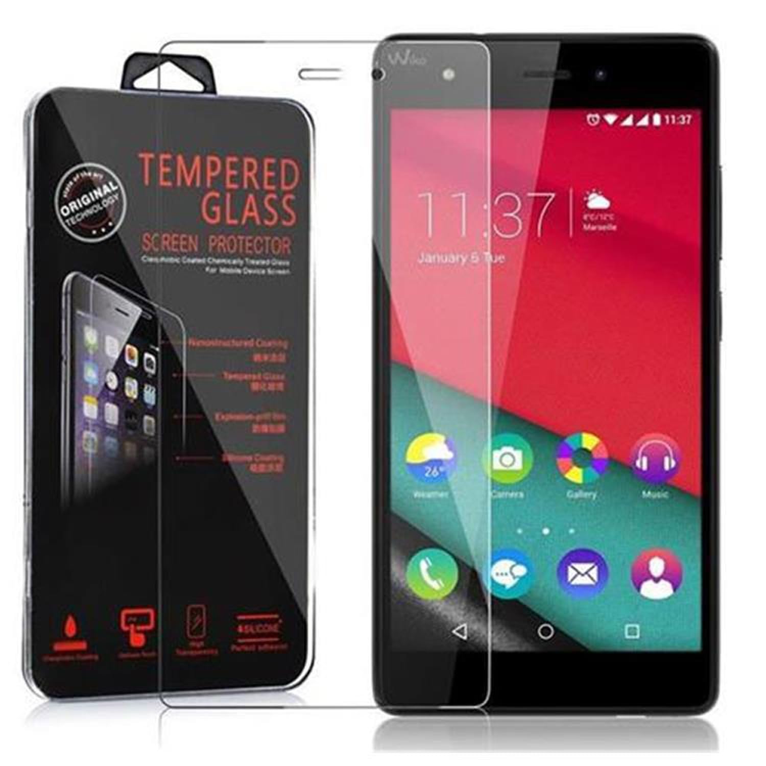 Cadorabo Vetro Temperato 9H Per Wiko Pulp Fab - Pellicola Protettiva Trasparente Con 3D Touch - 2