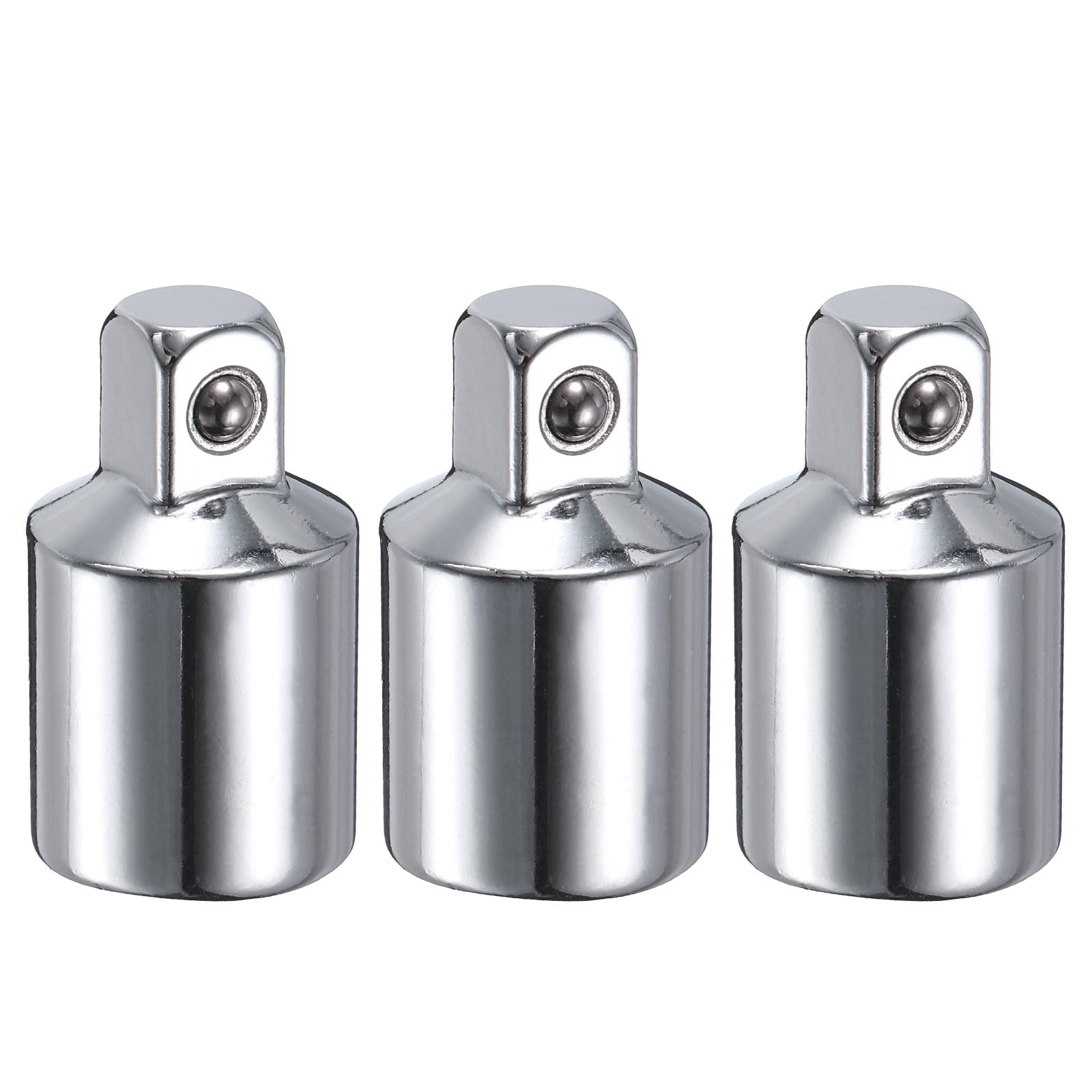 sourcing map 3 Pcs Impact Socket Adapter 1/2" Female to 3/8" Male, Silver