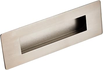 Carlisle Brass Large Eurospec Rectangular Flush Recessed Sliding Door Pull Handle 180 x 60mm Satin Stainless Steel
