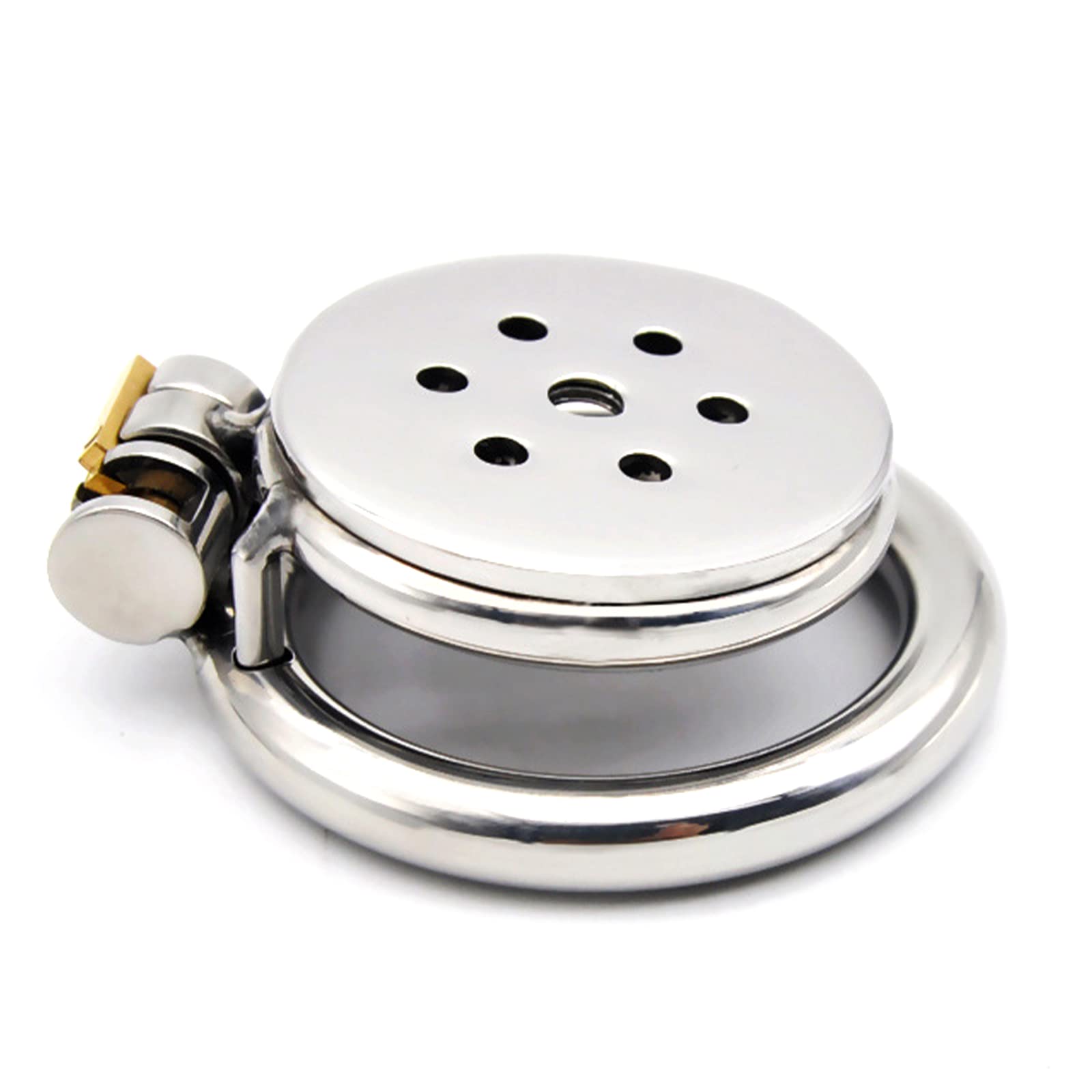 BDSMLOVE Piatto Chastity cage con Dilatatore uretrale, gabbia castità per uomo, gabbia castità per uomo, uomo pene Cock cage per Prevenire L'erezione (M-50mm)