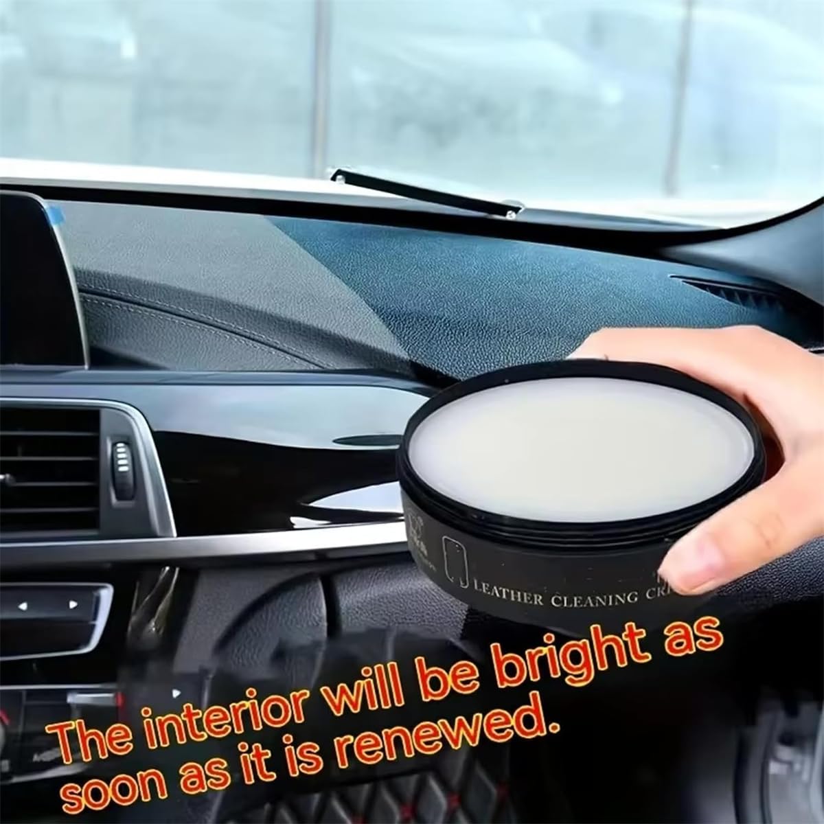 Yiushing Leather Maintenance Cream for Cars, Leather Repair Kit Car Interior, Interior Leather Cleaning Cream, Car Leather Conditioner Oil Paste (1Pcs)