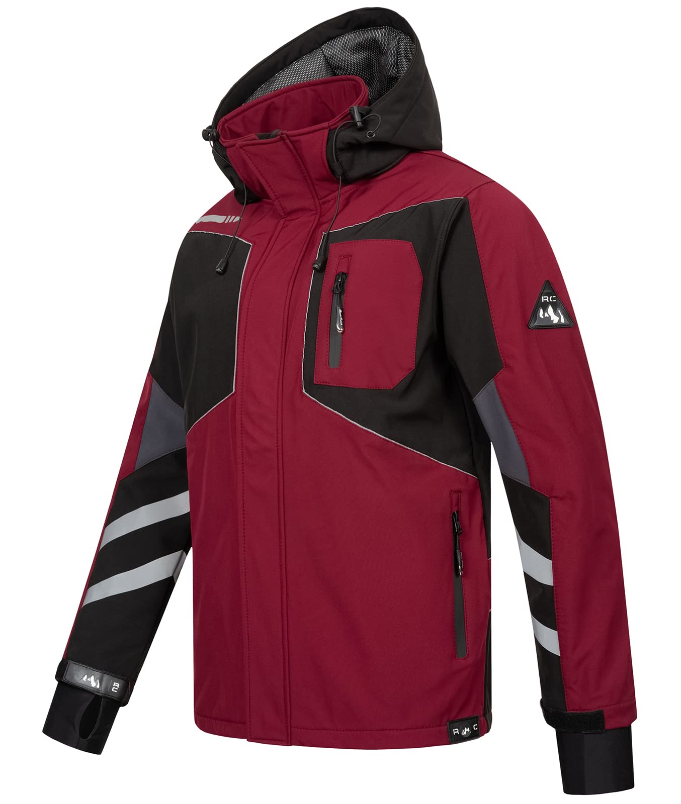 Rock Creek Softshelljacke Herren Outdoor H-287 | Wasserabweisende Übergangsbekleidung, funktionale Wanderjacke für Männer, Camping, Freizeit und wechselhaftes Wetter