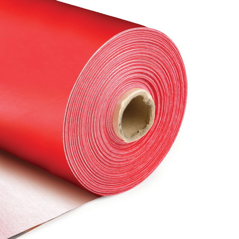 DFL Amigo Upholstery Fabric- PVC Leatherette - Non-Stretch, 54 Inch Wide, Fire Retardant for Furniture & Craft (Red, 20 Metre)