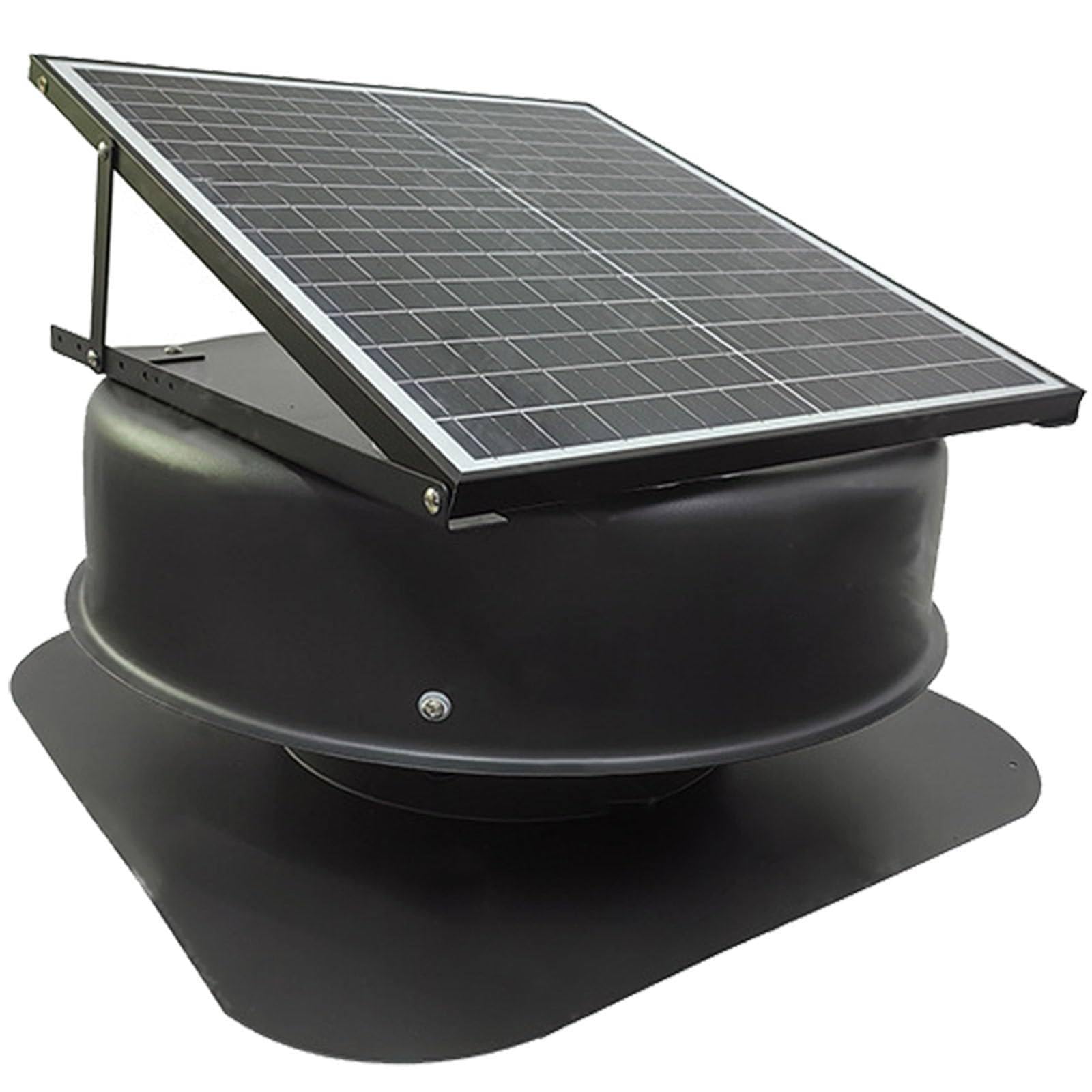 Ventilatore solare per soffitta, ventilatore solare per tetto, ventilatore di scarico per soffitta, termostato intelligente ibrido pronto, ventilatore solare per tetto, 14"", 1750 Cfm