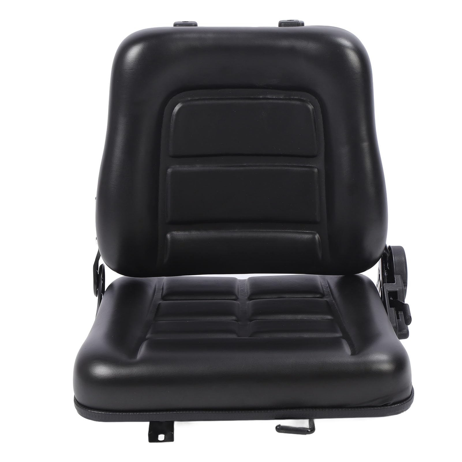 Asiento de Carretilla Elevadora, Microinterruptor Ergonómico de Cuero de PVC, ángulo Ajustable de 30 a 180 Grados, Asiento de Tractor Universal, de Cortacésped con Ajuste Deslizante de 8 Cm
