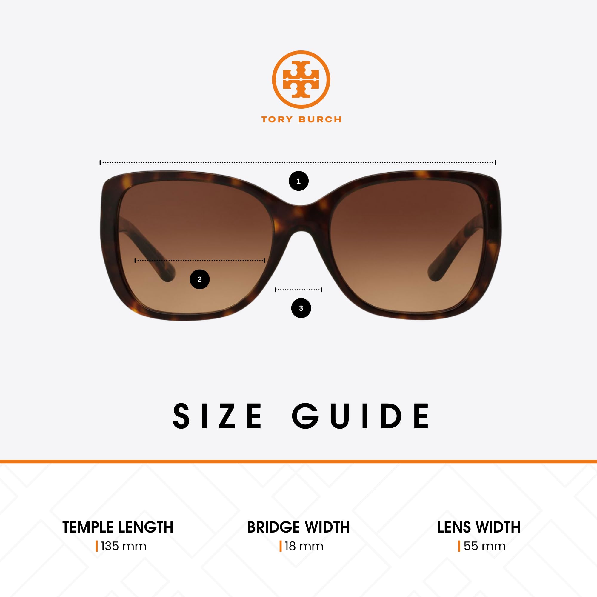 Tory Burch TY7086 133113 55M Dark Tortoise/Khaki Gradie B2B