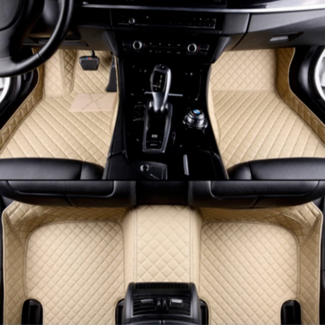 Custom Making Car Floor Mats Compatible with Audi BMW Mercedes-Benz Toyota Lexus Honda Infiniti Nissan Hyundai Kia All Models 2005-2023 (Beige)