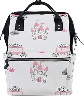 Princess Castle Crown - Mochila para pañales (tamaño grande, unisex)