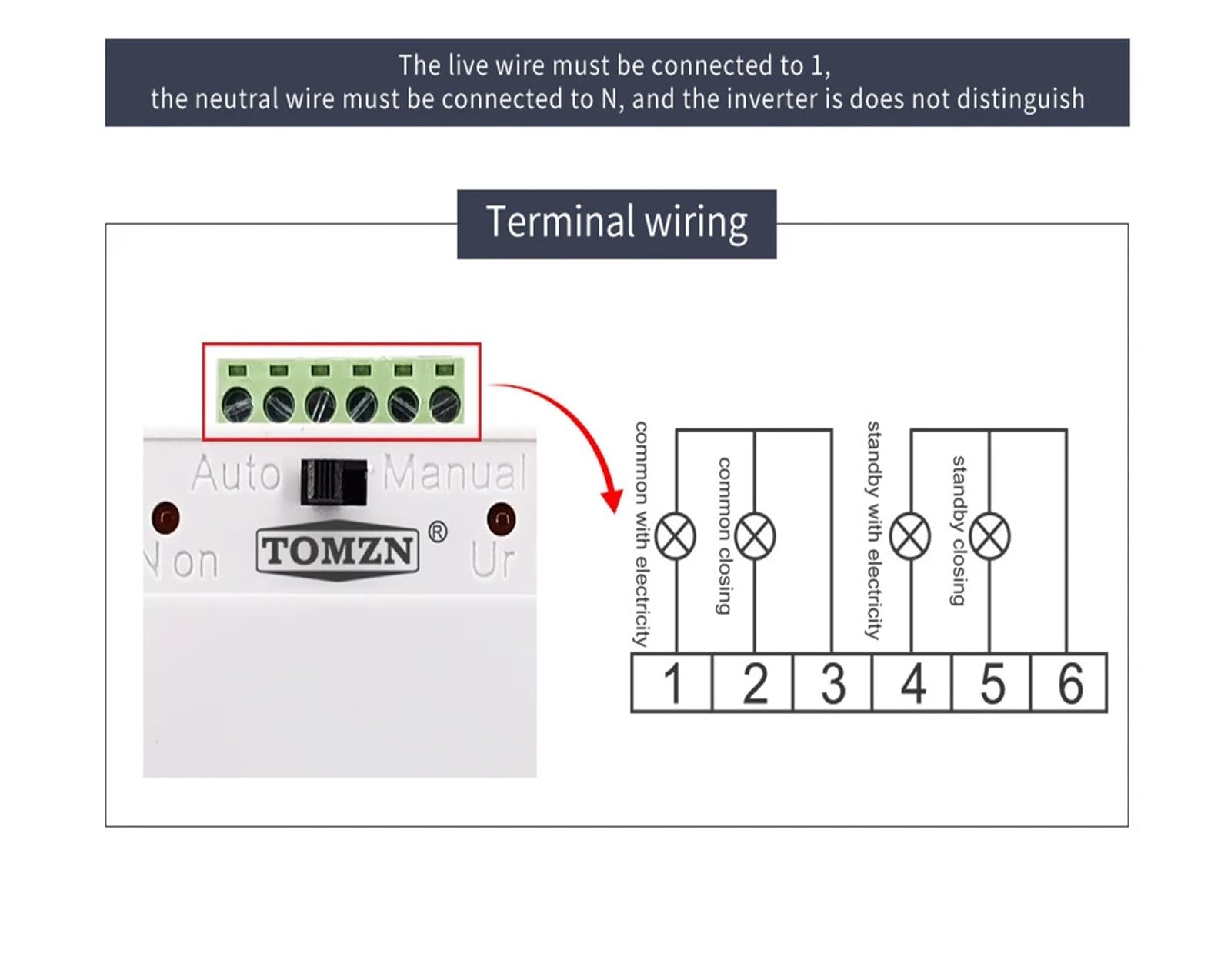 Interruptor de Transferencia automático de Doble Potencia, Tipo 2P 63 A 230 V(2 Input 1 Output)