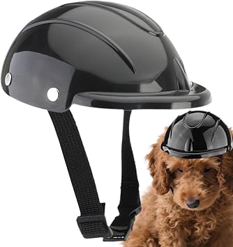 Dog Helmet - Small Dog Motorcycle Bicycle Safety Helmet, Lightweight Pet Supplies for Medium Dogs and Kittens, Riding, Travel, Outdoor