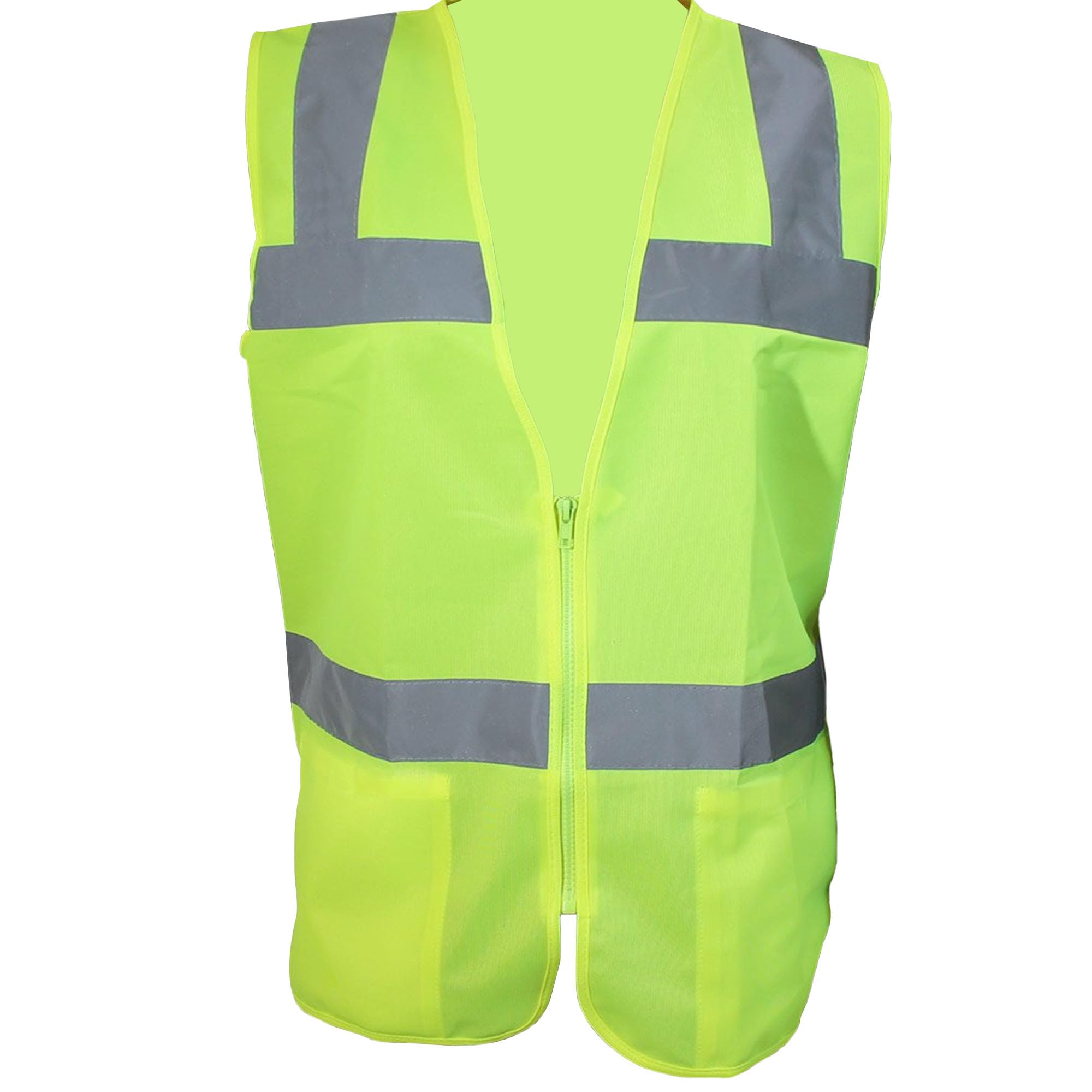 Safety Girl Women's Type R Class 2 High-Visibility Yellow Safety Vest for Women - 2XL | Yellow Work Vest for Daytime Visibility | Fitted and Contoured with Zipper Closure and 2 Inside Pockets