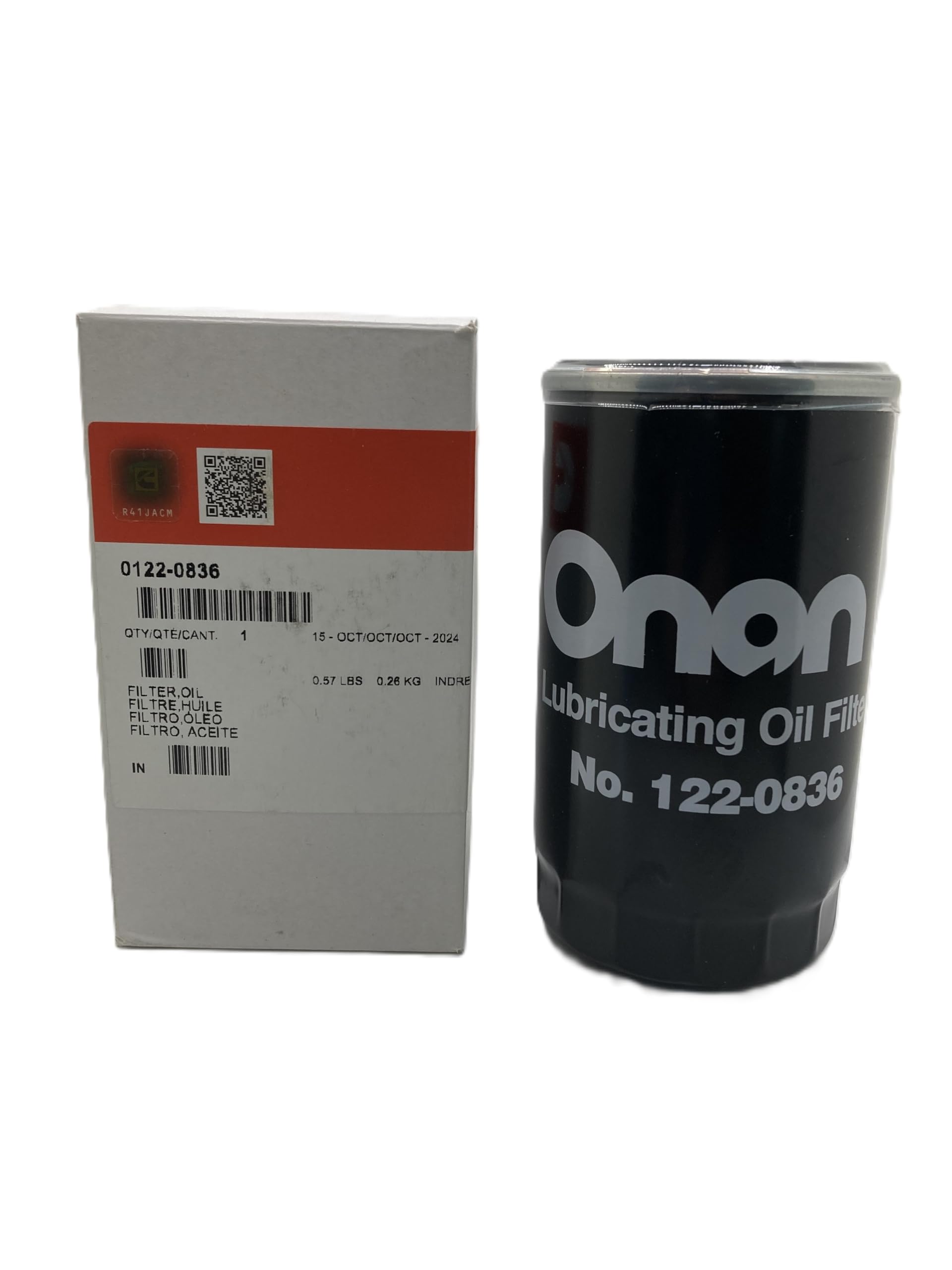 GPS GENERATOR PART SPECIALIST Cummins Onan OEM Oil Filter 122-0836 (1220836) plus Oil Filter Wrench