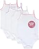 Feathers Tank Top Baby Girl Undershirts - Super Soft Cotton One-Piece Toddler Bodysuit 4 Pack Multicolor