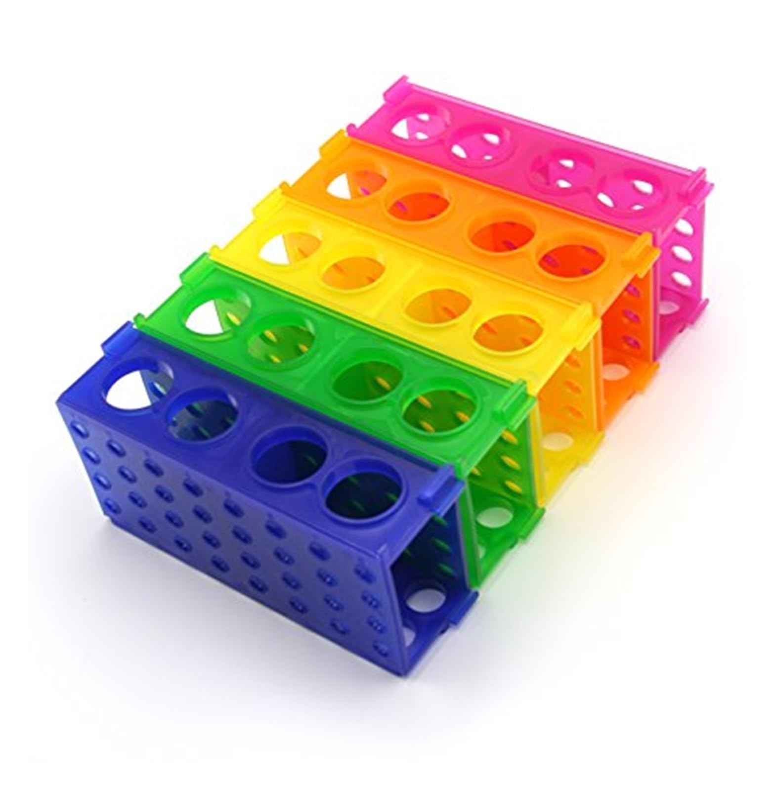 Soporte For Tubos De Ensayo De Tubos De Centrífuga, Polipropileno, Azul, Verde, Rosa, Amarillo, Naranja (paquete De 5 Piezas)