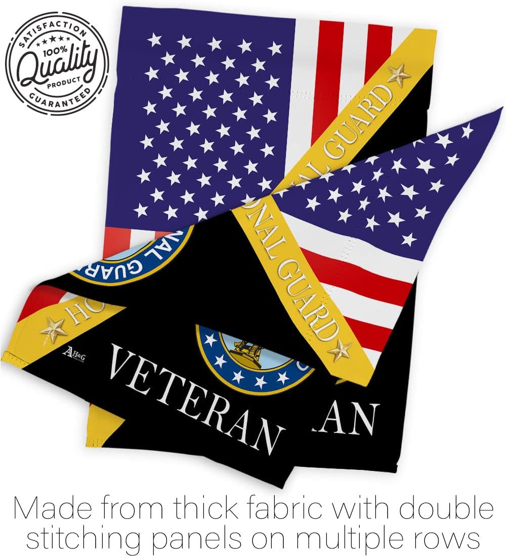 Home of Army National Guard Garden House Flag - Set Armed Forces ANG United State American Military Veteran Retire Official - Decoration Banner Small Yard Gift Double-Sided Made in USA 28 X 40