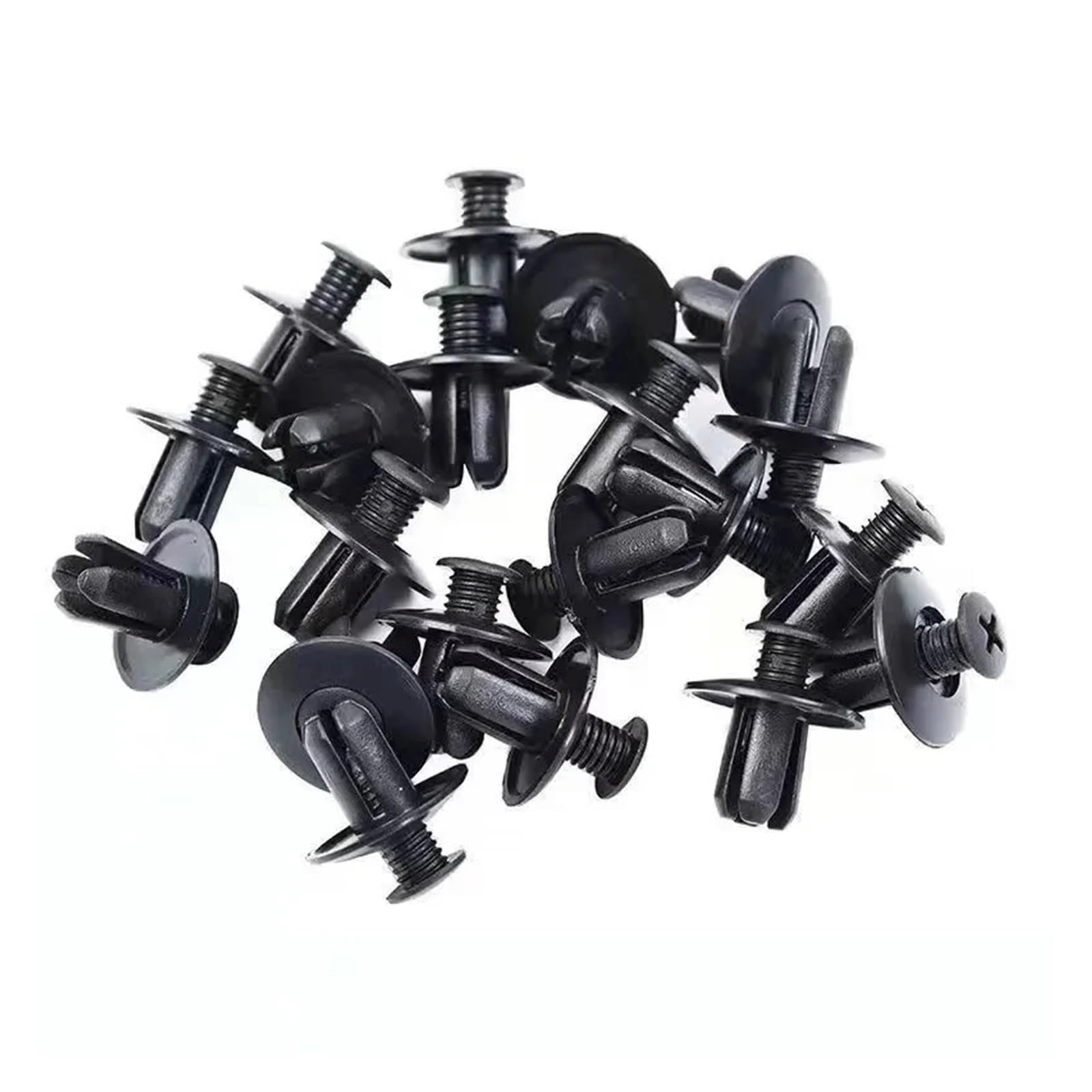 KXFVYNE 1/5/10/30/50/100pcs 8mm Plastic Rivets Fasteners Screw Car Bumper Fenders Black Rivet Fastener Clips(30pcs)