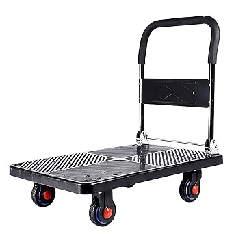 Amazon Autvivid キャリーカート 台車 カート 折りたたみ 軽量 静音 車輪360度回転 ハンドキャリー コンパクト アウトドア 荷物運び 丈夫 超コンパクト 防災グッズ 防災用品 避難 耐荷重量台車 400kg 静音 軽量 大型 ブラック 台車 産業 研究開発用品 通販