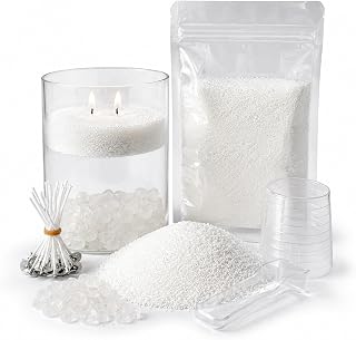 Sand Candle Kit with Wicks & Crystals, Meditation Yoga Wedding | Floating Candles for Yoga, Meditation, Ceremony, Birthday, Wedding Decoration, Increase Energy and Enhance Vitality