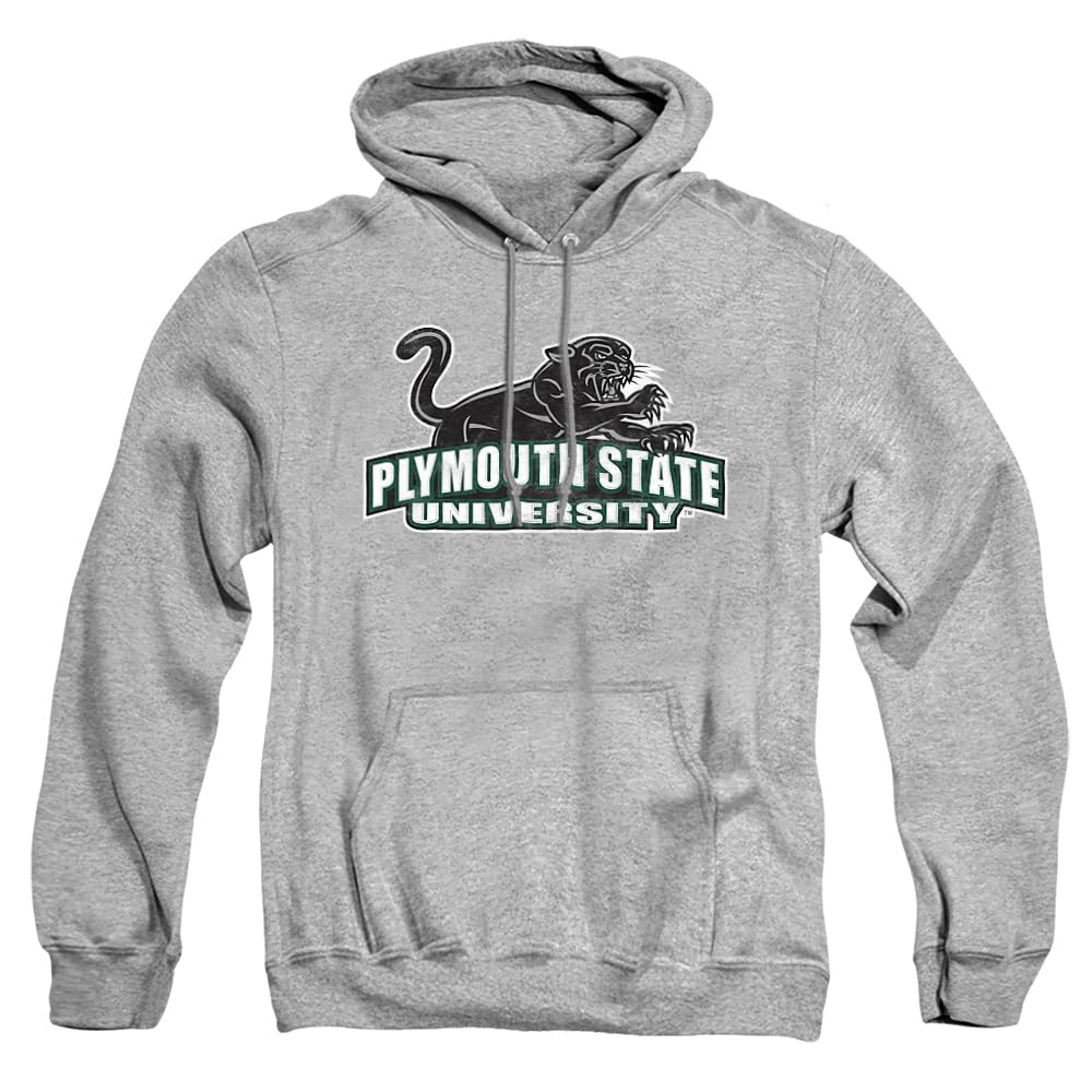 LOGOVISION Plymouth State University Official Distressed Primary Unisex Adult Pull-Over Hoodie