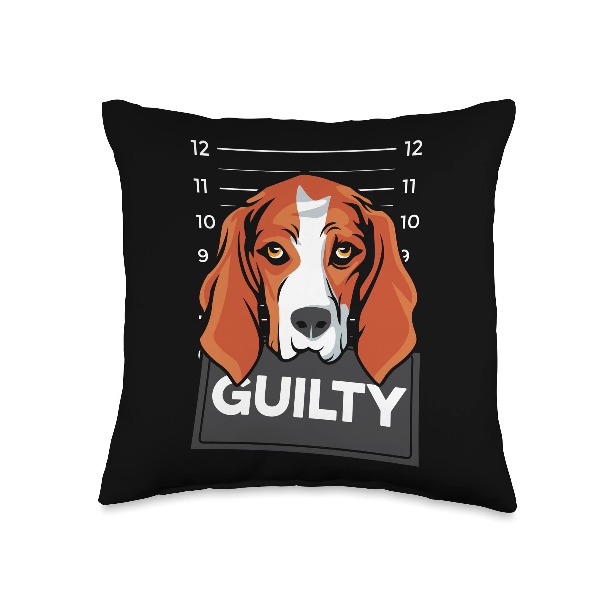 Guilty Dog Dog Parent Throw Pillow, 16x16, Multicolor