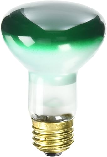 Bulbrite Bombilla incandescente R20 con base de tornillo mediano (E26), 50 vatios, color verde