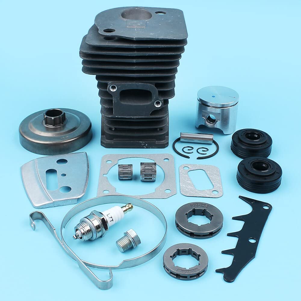 42mm Nikasil cilindro pistón anillo pin sello aceite tambor piñón kit para Jonsered CS 2141 2145 E motosierra válvula de descompresión