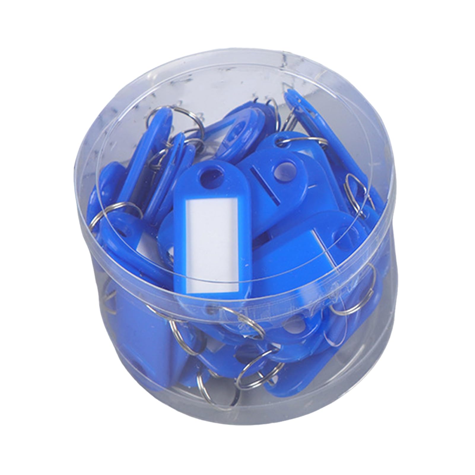 matumou 50Pcs Keyring Tags Plastic Key Fobs ID Tags with Split Keyring Insert Key Tags Writing Keychain Organizer